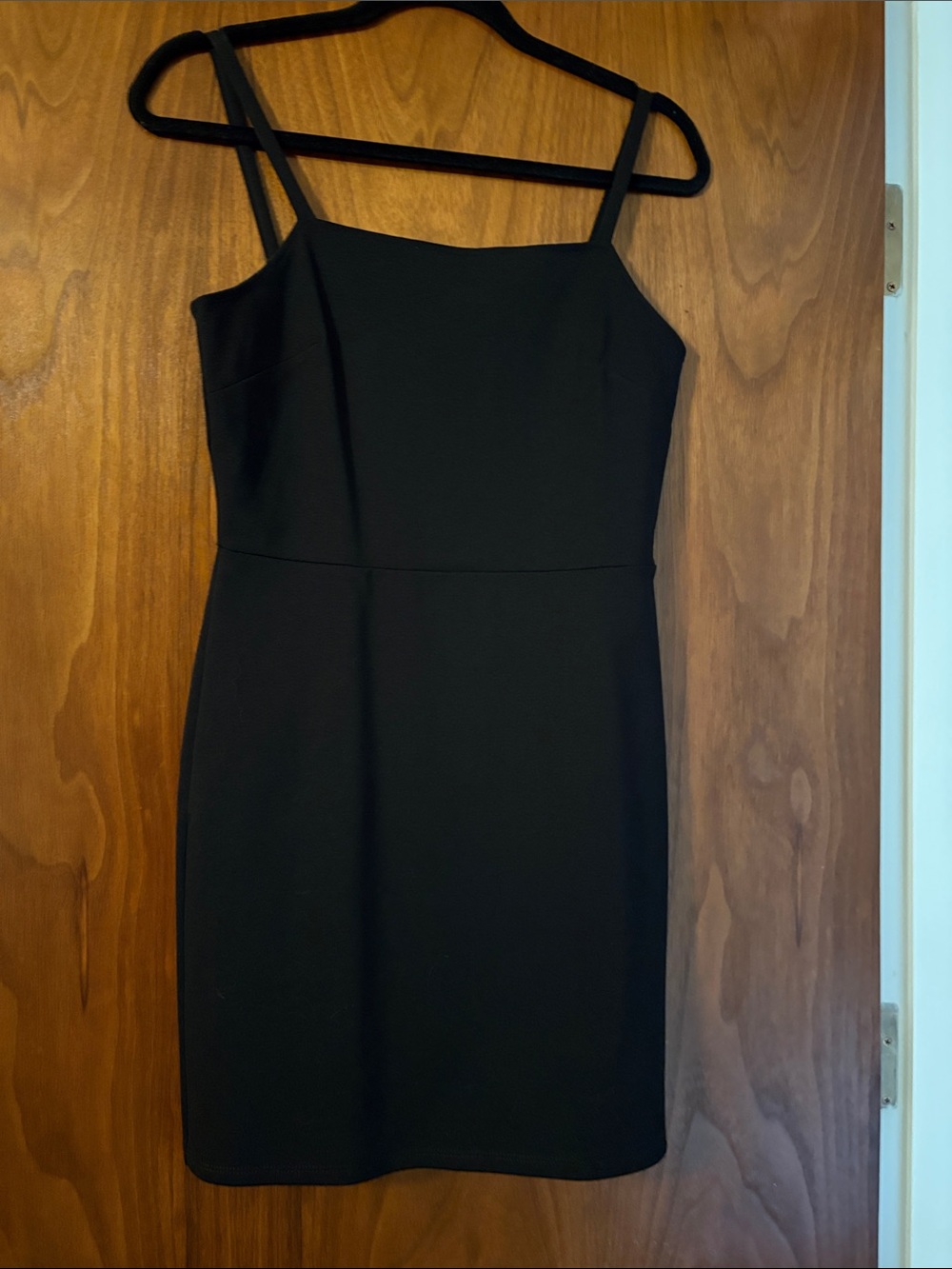 One Clothing Classic Little Black Spaghetti-Strap Dress